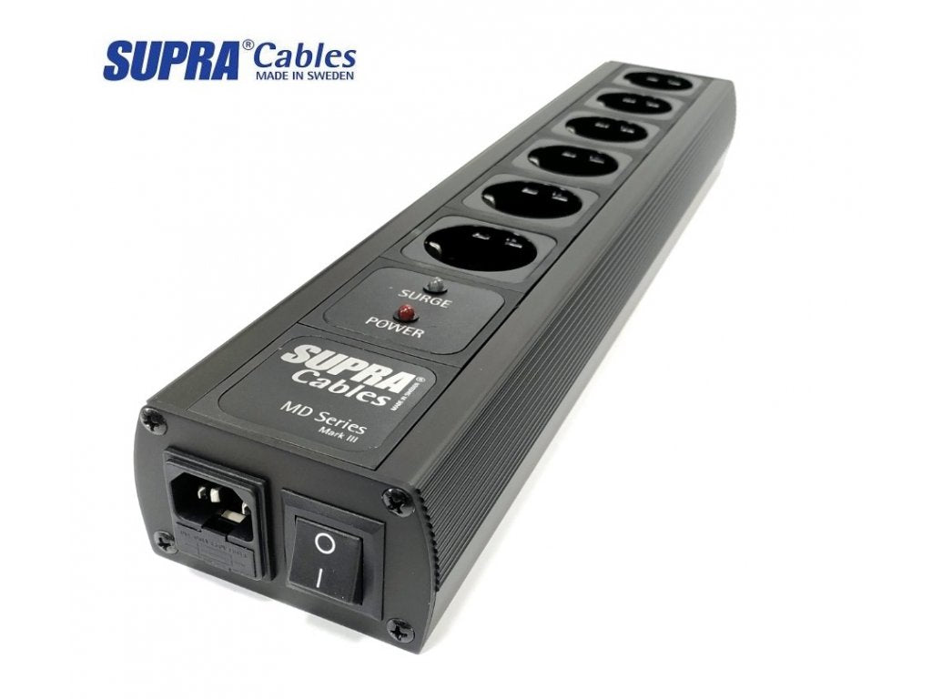 Supra LoRad MD06/SP SPC SWITCH Surge Protected Power Strip with Switch, Black