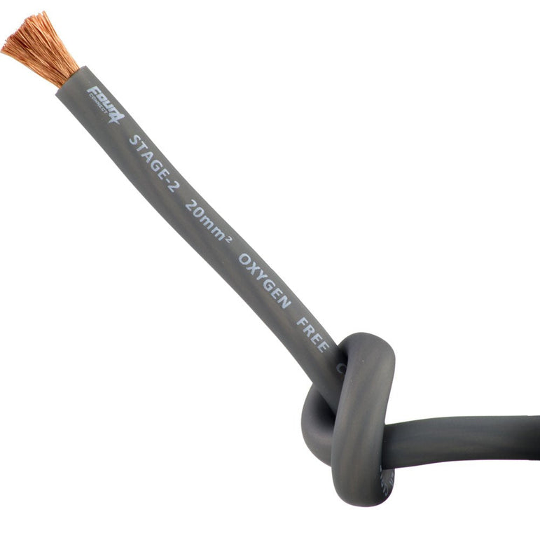 FOUR Connect 4-800214 STAGE2 20mm2 OFC power cable smoke gray