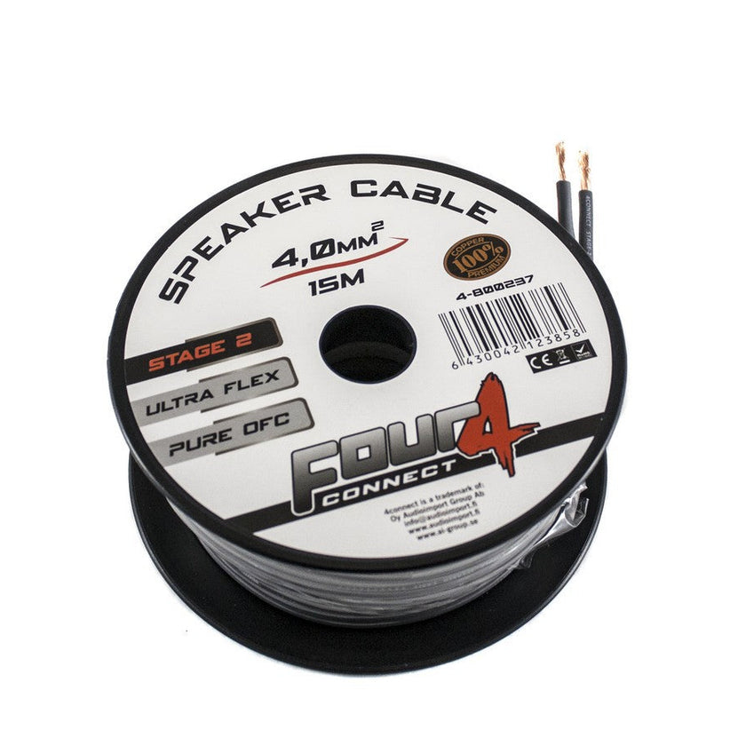 FOUR Connect 4-800237 STAGE2 OFC speaker cable 2x4.0mm2 mini coil 15m