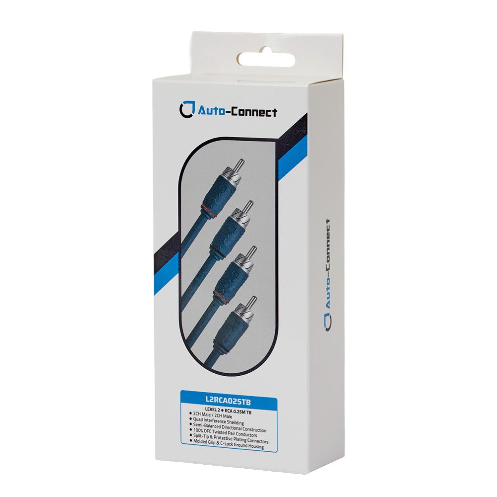 Auto-Connect L2 RCA-Kaapeli 0,25m Semibalansoitu