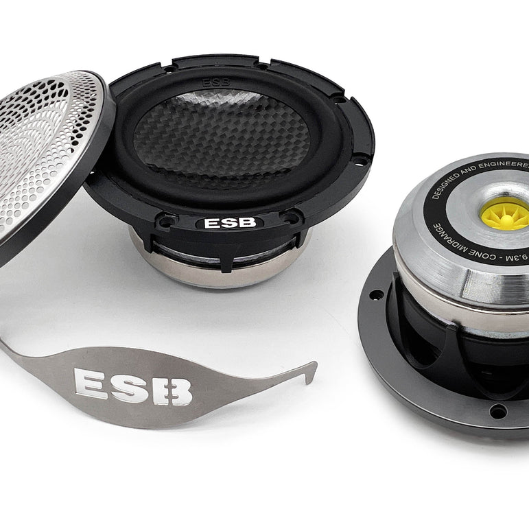 ESB Audio 9.3M CNC-koneistettu alumiini grille keskialuekaiutin