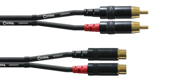Cordial CFU CE RCA male / RCA female stereo extension cable