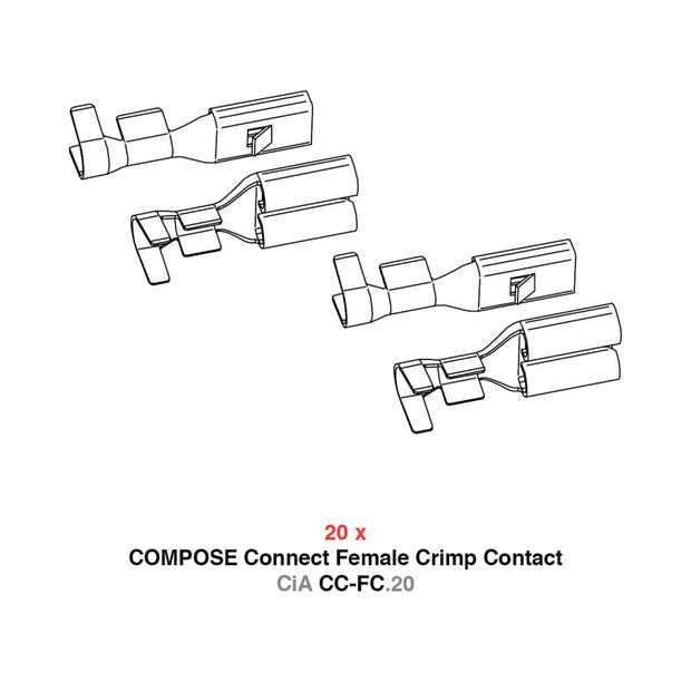 Helix CiA CC-FC.20 puristusliitinsarja COMPOSE naarasliittimille
