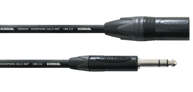 Cordial CPM MV PRO device cables XLR male / ¼'' st.plug