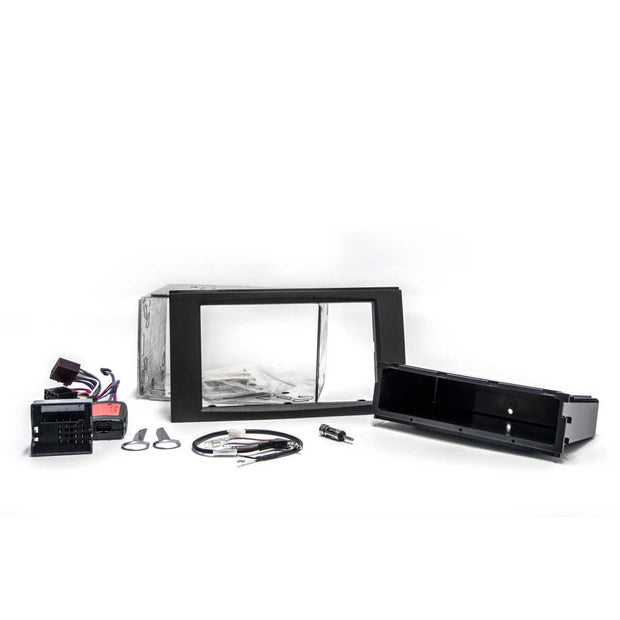 Transit, Fiesta, S-Max, C-Max, Kuga, Fusion, Galaxy - 1- or 2-DIN car stereo installation kit (Anthracite)