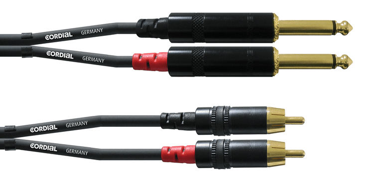 Cordial CFU PC 2XRCA - 2X6.3mm kaapeli | Hifikaupat.fi