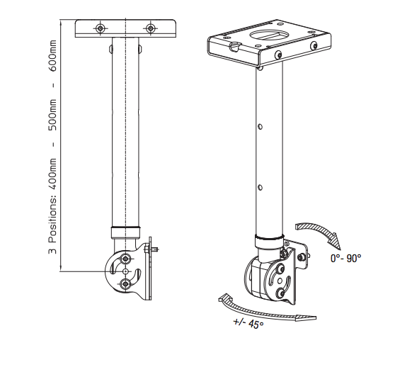 Genelec 8000 - 442 lyhyt kattoteline, säädettävä | Hifikaupat.fi