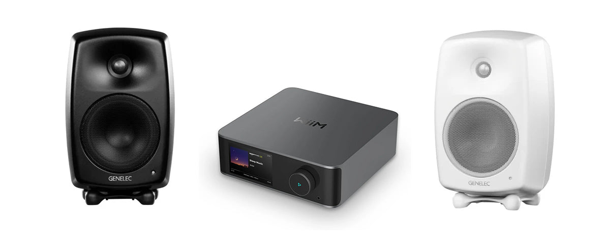 WiiM Ultra + Genelec G Three paketti, kaupan päälle RCA johdot