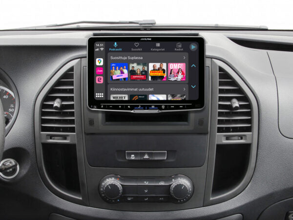 Alpine iLX-F905D-W447 Android Auto käyttöliittymä Mercedes Vito