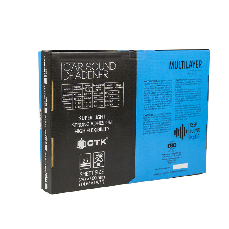 CTK Multimat EVO Multilayer Vaimennusmatto 7.5mm - 8kpl 370x500mm (1.48m²)
