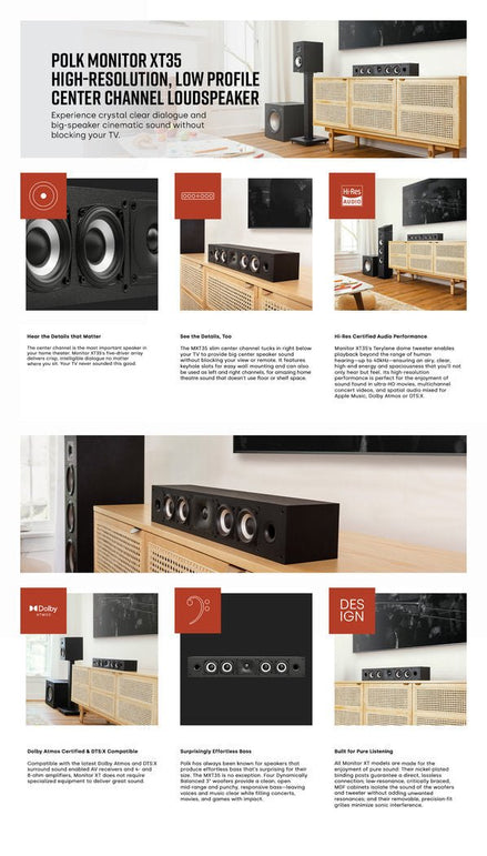 Polk Audio Monitor XT 5.1 - kanavan kaiutinsarja | Hifikaupat.fi