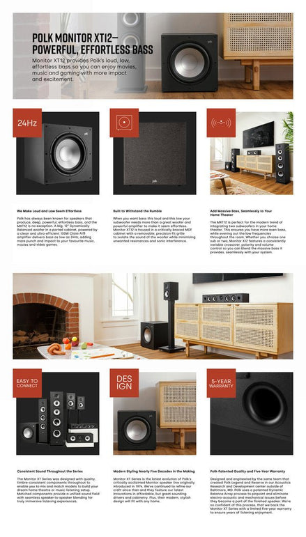 Polk Audio Monitor XT LARGE 5.1 - kanavan kaiutinsarja | Hifikaupat.fi